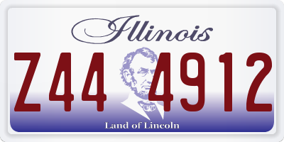 IL license plate Z444912