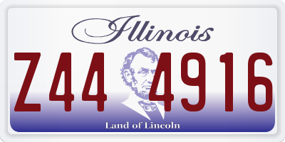IL license plate Z444916