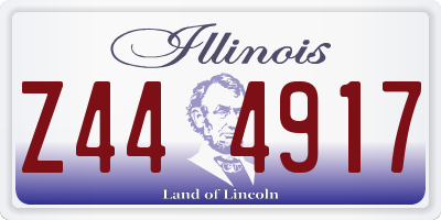 IL license plate Z444917