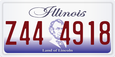 IL license plate Z444918