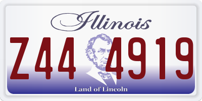 IL license plate Z444919