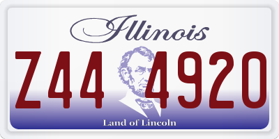 IL license plate Z444920