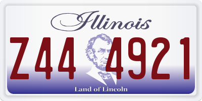 IL license plate Z444921
