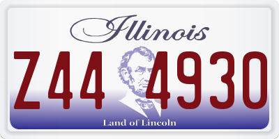 IL license plate Z444930