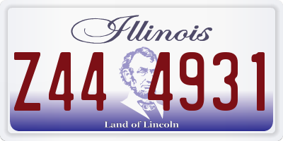 IL license plate Z444931