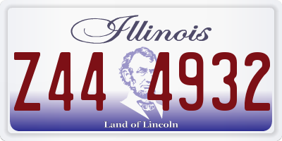 IL license plate Z444932