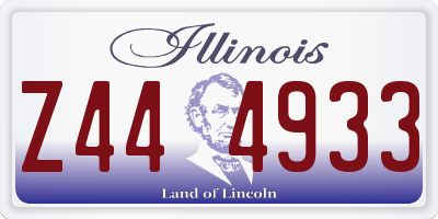 IL license plate Z444933