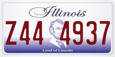 IL license plate Z444937