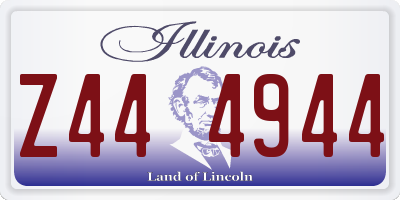 IL license plate Z444944