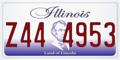 IL license plate Z444953