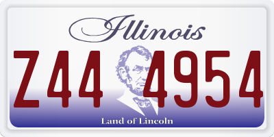 IL license plate Z444954