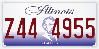 IL license plate Z444955