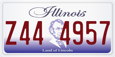 IL license plate Z444957