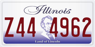IL license plate Z444962