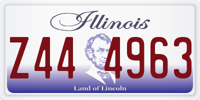 IL license plate Z444963