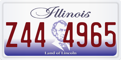 IL license plate Z444965