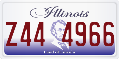 IL license plate Z444966