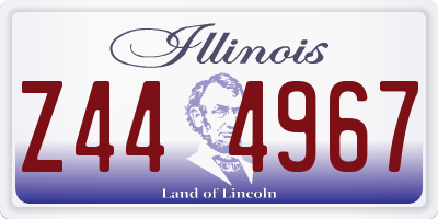 IL license plate Z444967
