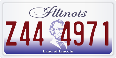 IL license plate Z444971