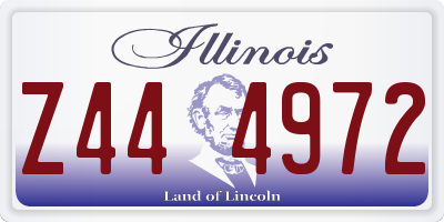 IL license plate Z444972