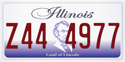 IL license plate Z444977