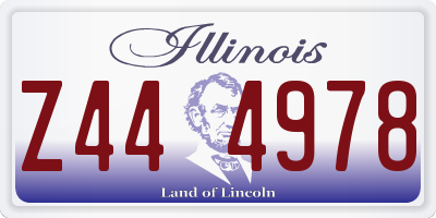 IL license plate Z444978
