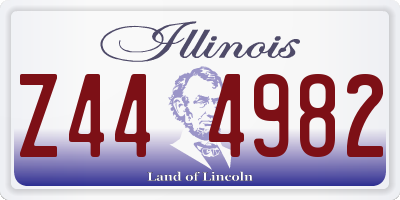 IL license plate Z444982