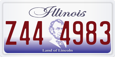 IL license plate Z444983