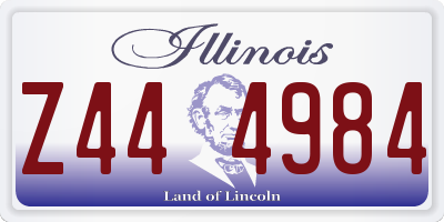 IL license plate Z444984