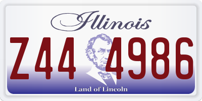 IL license plate Z444986