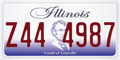 IL license plate Z444987