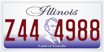 IL license plate Z444988