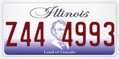 IL license plate Z444993