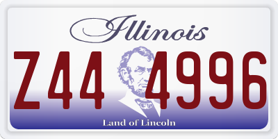 IL license plate Z444996