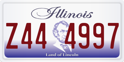 IL license plate Z444997