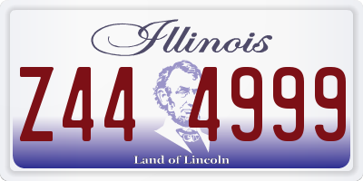 IL license plate Z444999