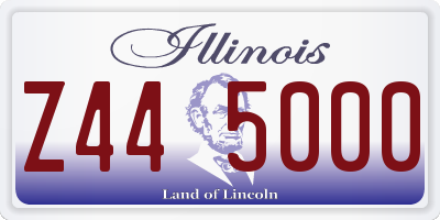 IL license plate Z445000