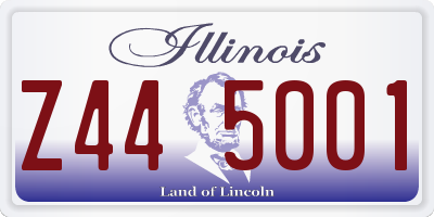 IL license plate Z445001