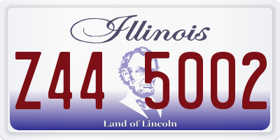 IL license plate Z445002