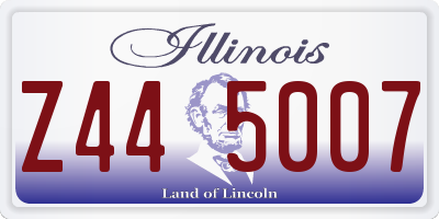 IL license plate Z445007
