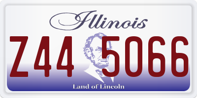 IL license plate Z445066