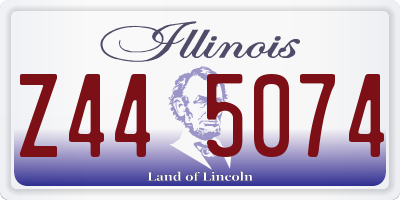 IL license plate Z445074