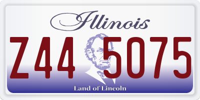 IL license plate Z445075