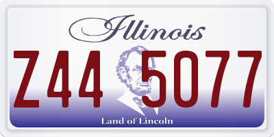 IL license plate Z445077