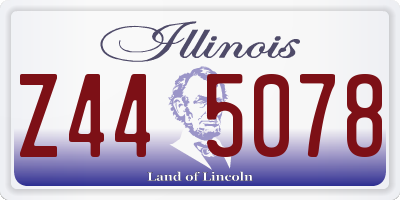 IL license plate Z445078