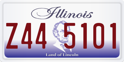 IL license plate Z445101