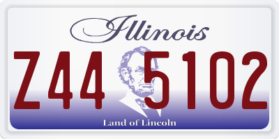 IL license plate Z445102