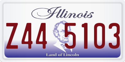 IL license plate Z445103