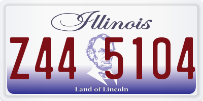 IL license plate Z445104