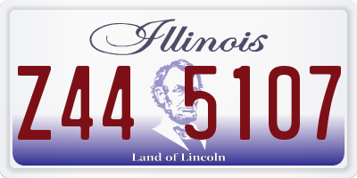 IL license plate Z445107